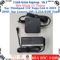 Sạc Lenovo Thinkpad 11E Yoga Gen 6 20SY 20SF- Sạc Lenovo 20V-3.25A-65W Type C