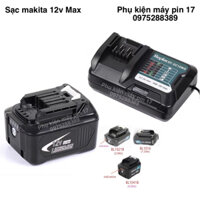 Sạc makita 12v max, nhận mạch zin sạc được pin hãng và pin đóng mới