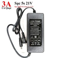 Sạc Nhanh Adapter 21V 3A Cho Pin Quạt Pin Máy Khoan, Máy Bulong Pin Trung Quốc Có Quạt Tản Nhiệt Công Suất Cao