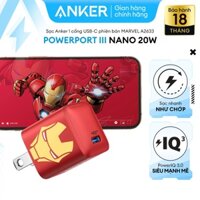 Sạc nhanh ANKER Powerport III Nano 20W 1 cổng USB-C PiQ 3.0 tương thích PD - A2633 - Bản đặc biệt Marvel TTSHOP720