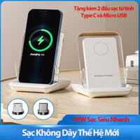 Sạc Nhanh Không Dây 65W A9299 Thế Hệ 2 Thích Hợp Cho Tất Cả Các Dòng Điện Thoại, Đế Sạc Không Dây Tặng Kèm 2 Đầu Sạc