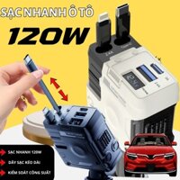 Sạc ô tô 120W - Sạc nhanh cho điện thoại, đồng hồ thông minh, tai nghe, laptop