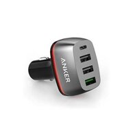 Sạc ô tô Anker 4 cổng, 54w, 1 cổng USB-C, 1 cổng QC 3.0 và 2 cổng PowerIQ – A2240