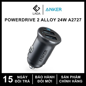 Sạc ô tô Anker PowerDrive 2 Alloy 24W A2727