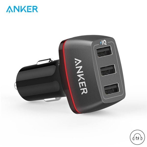 Sạc ô tô Anker PowerDrive+ 3 A2231  - 3 cổng, 36W