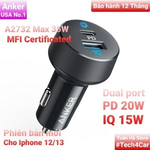 Sạc ô tô Anker PowerDrive PD+2 A2721 - 2 cổng, 33W