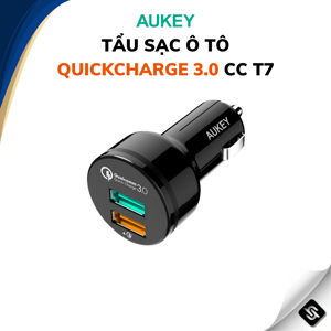 Sạc ô tô Aukey CC-T7 2 cổng USB