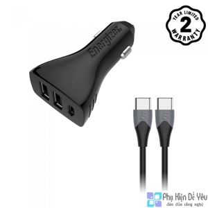 Sạc Ô tô Energizer DC21PGUCC3 - 3 cổng, USB-C PD