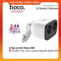 Sạc Ô Tô Hoco Z28 - 2 Cổng USB - Màn Hình Đèn Led Thông Minh - Nhà phân phối chính thức  [Sản phẩm chính hãng]