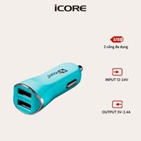 Sạc Ô Tô iCore IC-UCC300 2 Cổng USB Sạc Nhanh – Bảo Vệ Thiết Bị, Giá Rẻ