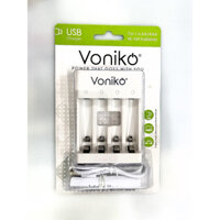 Sạc Pin AA/AAA Voniko Chân Sạc Micro USB
