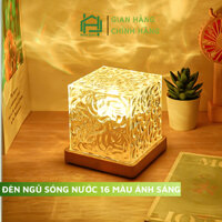 [SẠC PIN] Đèn ngủ sóng nước 16 màu ánh sáng, đèn trang trí HSON kèm điều khiển từ xa 24 phím, đèn decor quà tặng cao cấp