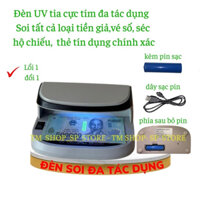 (Sạc pin) Đèn soi tiền giả, hộ chiếu, đôla, vé số,thẻ tín dụng đa tác dụng mini tiện lợi dễ di chuyển