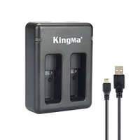 Sạc pin đôi nhanh KingMa cho pin GoPro Hero 6 5 và cáp sạc - Hàng chính hãng