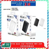 Sạc pin dự phòng WK - WP-189 20000Mah cho iphone ipad android samsung oppo xiaomi sạc nhanh 5V/2.1A