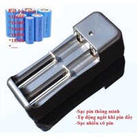 Sạc  pin kép lithium thông minh đa năng sạc pin 18650, pin 14500, pin 10440, pin 16340