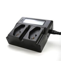 Sạc pin KingMa Dual LCD battery charger for Canon LP-E19 LP-E4