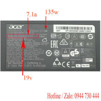 Sạc pin laptop Acer V17 VN7 19v 135w