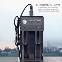 Sạc pin lithium 3.7V, đèn pin mạnh, sạc độc lập 4.2V, sạc Bmax 18650, khe cắm đôi