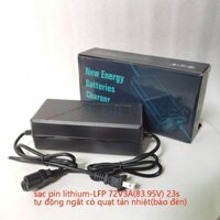 sạc pin lithium-LFP xe điện 72V3A(83.95V) 23s tự động ngắt có quạt tản nhiệt(báo đèn)