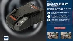 Sạc pin nhanh 14.4V, 18V Bosch 1600A001DH