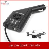 Sạc pin Spark trên oto - BH 6 tháng, đổi mới 7 ngày - Phụ kiện flycam DJI Spark - SUNNYLIFE - Thuận tiện - Dễ sử dụng