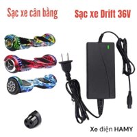 Sạc pin xe cân bằng 36V, Sạc xe Drift 36V chân tròn 3 chấu loại tốt