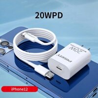 Sạc PISEN TS-C135 QUICK CHARGE 4.0 AFC FPC PD 20W kèm cáp Lightning