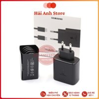 Sạc Samsung siêu nhanh 45W cho Note10 plus/S20 Ultra/Tab S7 CHÂN DẸT + Cáp Type C to Type C 5A