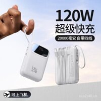 Sạc siêu nhanh Mini Chính Hãng chính hãng 20000 mAh sạc dự phòng siêu mỏng nhỏ gọn di động 2024 dây tự động dung lượng siêu lớn mới phù hợp với Xiaomi oppo Huawei Apple hàng đầu chuyên dụng