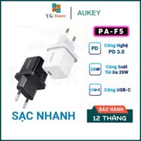 【Sạc Siêu Nhanh】Củ sạc nhanh cổng USB-C Aukey PA-F5 20W chuẩn Power Delivery 3.0 - Chính Hãng Bảo hành 18 tháng