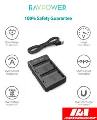 Sạc Tiêu Chuẩn RAVPower NP-W126S for Fujifilm FinePix, X-A5, X-H1, X-A10, X100F, X-T10, X-T20, X-Pro1, X-Pro2, 30EXR, HS33EXR, HS35EXR, HS50EXR, X-A1, X-A2, X-A3, X-E1, X-E2, X-E2S, X-M1, X-T1, X-T2,......