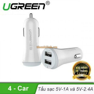 Sạc trên ô tô 2.4V/QC2.0 Ugreen 20758