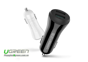 Sạc trên ô tô 2.4V/QC2.0 Ugreen 20758
