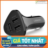 Sạc trên ô tô 3 cổng 5,8A chính hãng Ugreen 40284 cao cấp màu đen