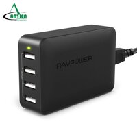 Sạc tường Ravpower RP-PC023 40W 8A 4 cổng USB - An Tiến