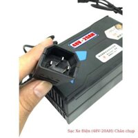 Sạc xe đạp điện, xe máy điện 48V 20Ah chân chụp cao cấp