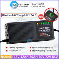 Sạc Xe Đạp Điện Xe Máy Điện 48V 60V 72V 84V [12Ah 20Ah] - Tự Ngắt Sạc Xung Chống Phồng Bình