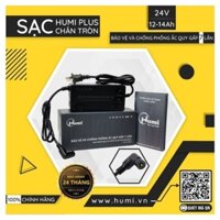 Sạc xe điện Humi 24V 12Ah - 14Ah chân tròn, sạc xe đạp điện nhật bãi 2 bình