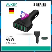 Sạc Xe Hơi Aukey CC-01 / CC-S3, Công Suất 48W / 24W, Dòng AiPower Thông minh - Hàng Chính Hãng