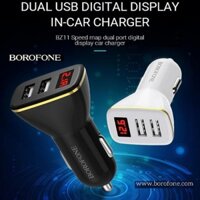 Sạc Xe Hơi BOROFONE BZ11 Cổng USB Có Màn Hình LCD - Hàng Chính Hãng