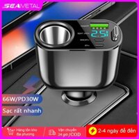 Sạc xe hơi SEAMETAL Sạc nhanh Máy bật lửa thuốc lá thông minh 1-to-5 360 ° Xoay 12V / 24V Đa năng