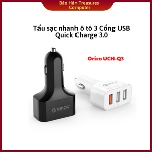 Sạc xe hơi USB 3 cổng 2.4A ORICO UCH-Q3