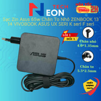 Sạc Zin Asus 65w Chân To Nhỏ ZENBOOK 13 14 VIVOBOOK ASUS UX SERI K seri F seri  MỚI 100%