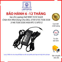 Sạc Zin Laptop Dell 90W 19.5V 4.62A Chân Kim Nhỏ Dùng Cho DELL 5759 5755 7558 3558 3148 7558 5558 5458 XPS 13 XPS12