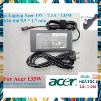 [Sạc zin] Sạc Laptop Acer 19V - 7.1A - 135W Chân tím 5.5 * 1.7 mm PHỤ KIỆN LAPTOP