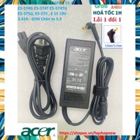 [Sạc zin]SẠC LAPTOP ACER ASPIRE E5-574 E5-574G E5-574T E5-574TG E5-575G, E5-575 , E 15 19V - 3.42A - 65W Chân to 5.5 PHỤ