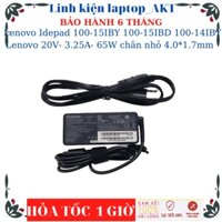 [Sạc zin]Sạc Laptop Lenovo 20V- 3.25A- 65W chân nhỏ 4.0*1.7mm Lenovo Idepad 100-15IBY 100-15IBD 100-14IBY