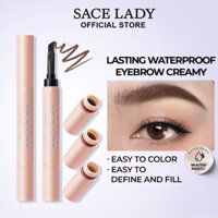 Sace Lady Chì Kẻ Chuốt Mày 3D 2 Trong 1 Lâu Trôi Không Lem Chống Thấm Nước