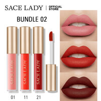 Sace Nữ Trang Điểm Son Môi Mini Lip Tint Bộ Son Kem Chống Nước Matte Liquid Lipstick Bộ LazadaMall